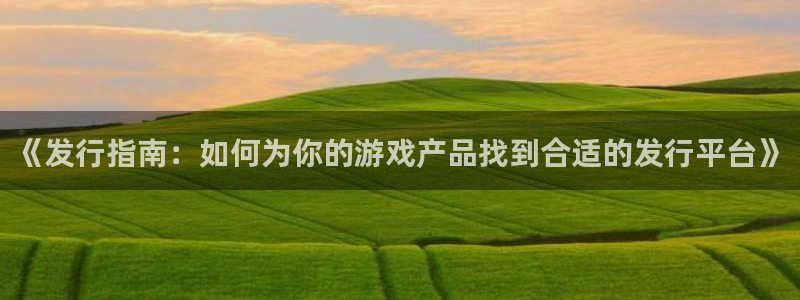 亿万28服装：《发行指南：如何为你的游戏产品找到合适的发行平台》