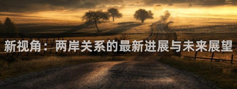 857体育在线直播观看：新视角：两岸关系的最新进展与未来展望